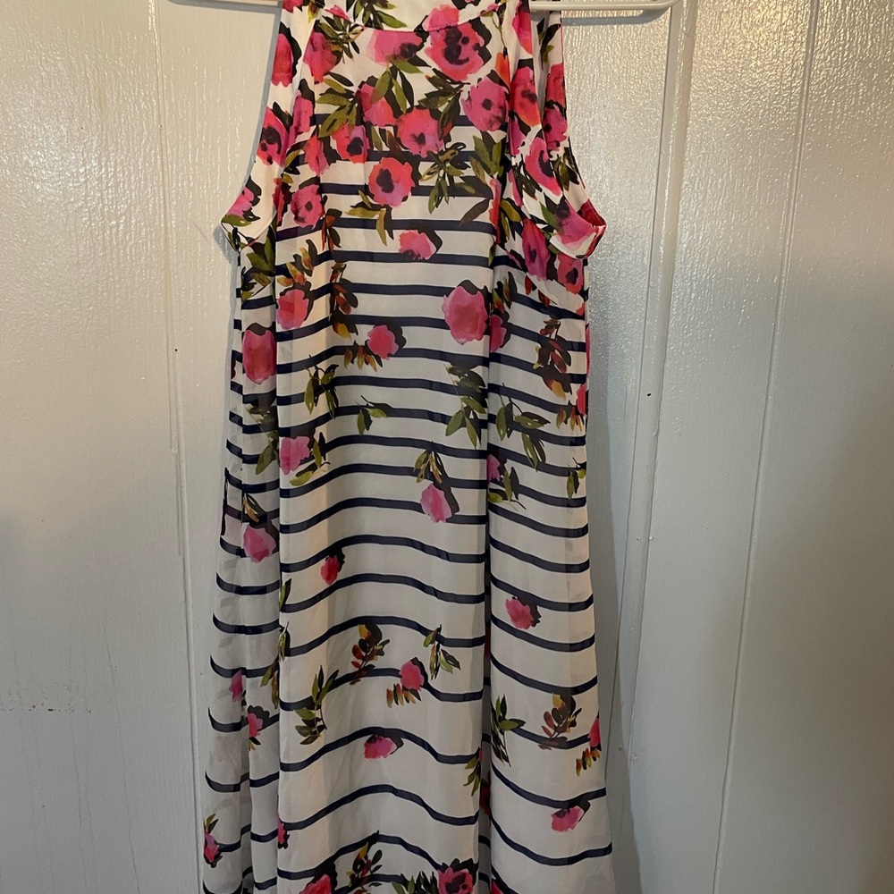 Betsey Johnson Womens Size 6 Babydoll Dress Pink Floral Barbie Core Vibes 313